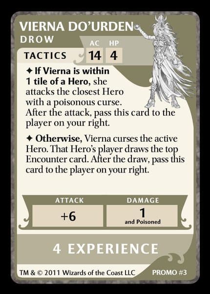 Dungeons & Dragons: The Legend of Drizzt Board Game – Vierna Do'Urden Promo