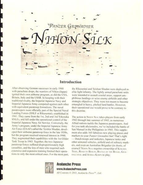 Panzer Grenadier: Nihon Silk