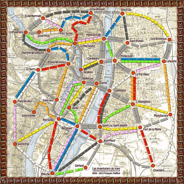Les Aventuriers du Rail: à Lyon (fan expansion for Ticket to Ride)