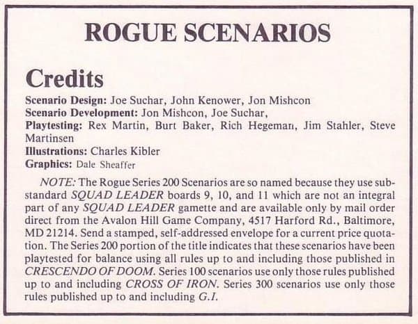 Rogue Scenarios