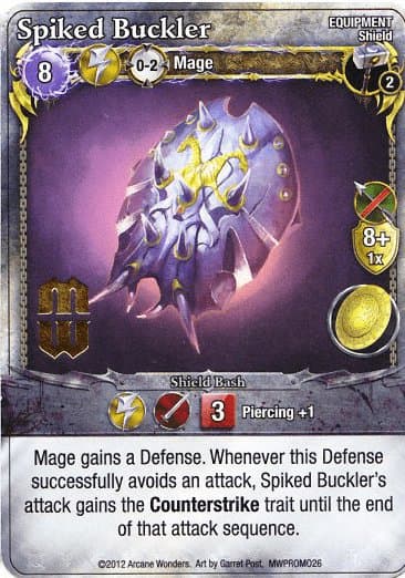 Mage Wars: Spiked Buckler Promo Card