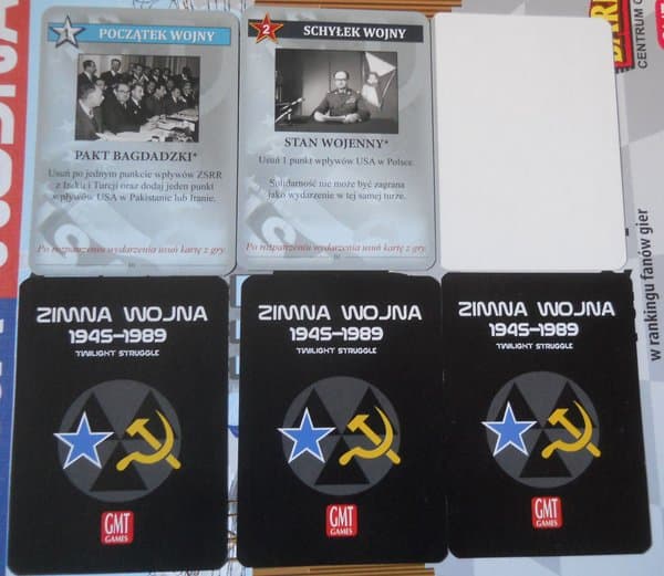 Twilight Struggle: Pakt Bagdadzki and Stan Wojenny Promo Cards