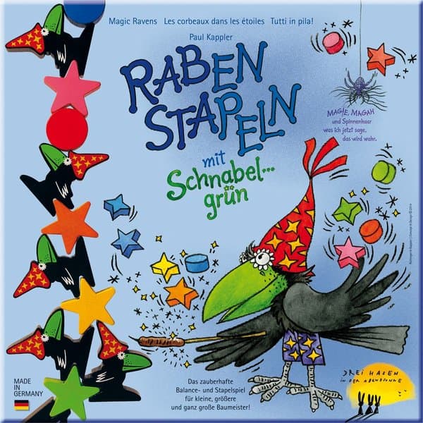 Raben Stapeln mit Schnabelgrün