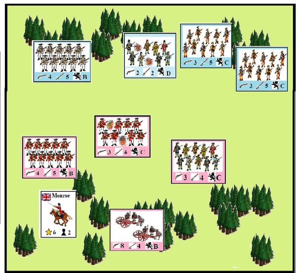 The Wilderness Ablaze: A Solitaire Game of the French and Indian War
