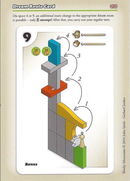 Blocky Mountains: Dream Route Card