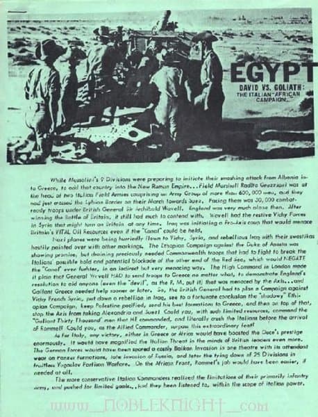 Egypt: David vs. Goliath – The Italian-African Campaign