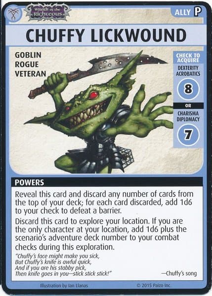 Pathfinder Adventure Card Game: Wrath of the Righteous – "Chuffy Lickwound" Promo Card