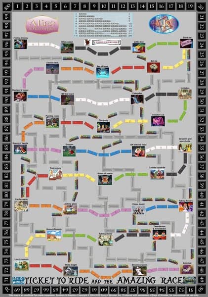 Alice in Wonderland (fan expansion for Ticket to Ride)