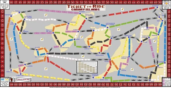 Canary Islands (fan expansion for Ticket to Ride)