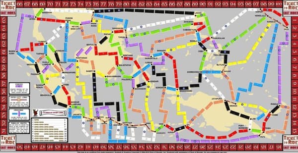 East Indies (fan expansion for Ticket to Ride)