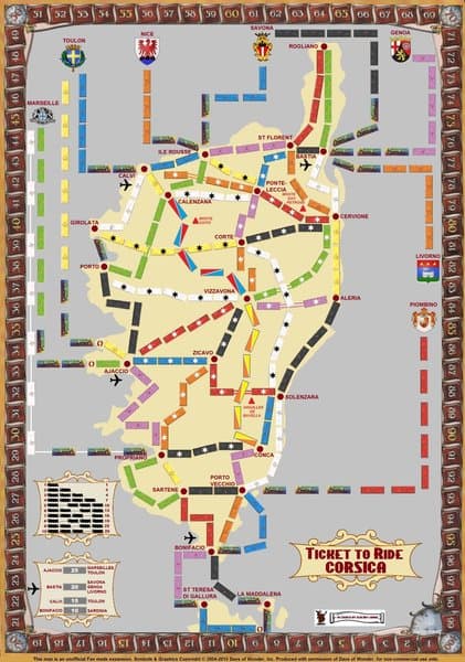 Corsica (fan expansion for Ticket to Ride)