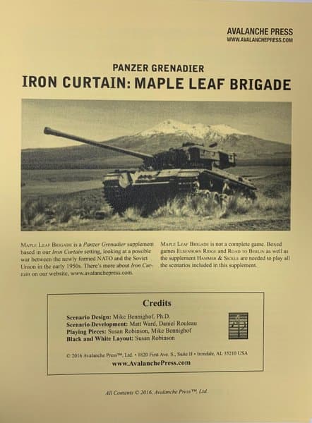 Panzer Grenadier: Iron Curtain – Maple Leaf Brigade