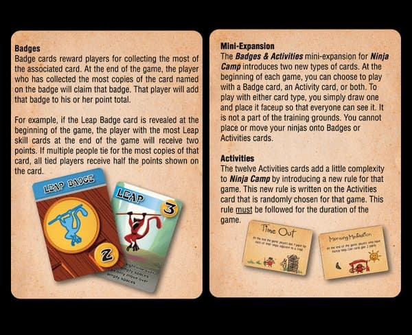 Ninja Camp: Badges and Activities