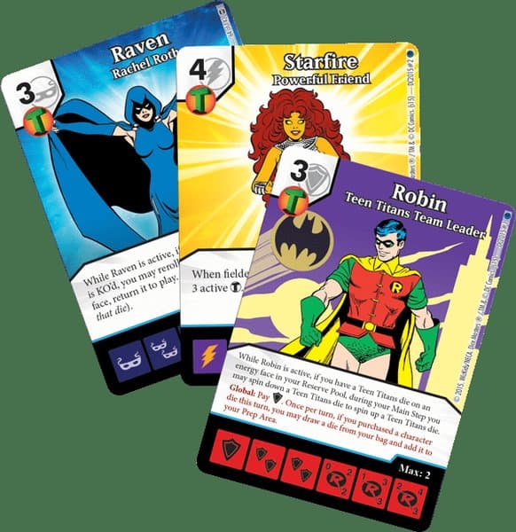 DC Comics Dice Masters: Teen Titans Promo Cards