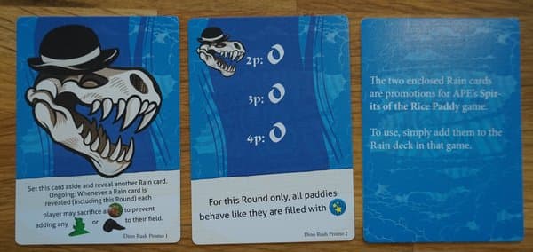 Spirits of the Rice Paddy: Dino Rush Promo Cards