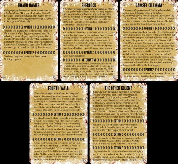 Dead of Winter: BGG Crossroads Promo Cards