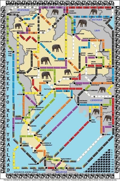 Thailand (fan expansion for Ticket to Ride)