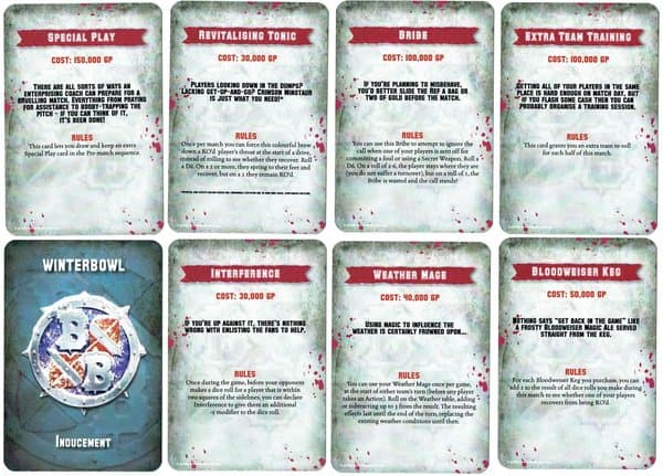 Blood Bowl (2016 Edition): Winter Bowl Inducement Promo Cards