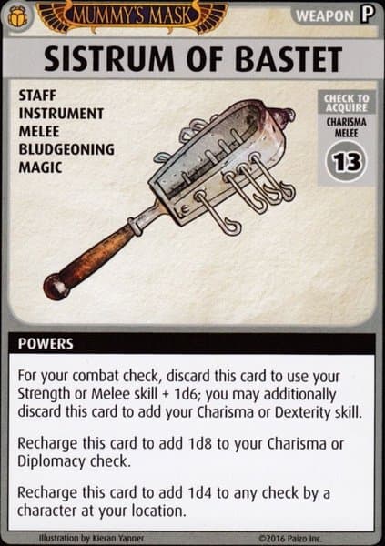 Pathfinder Adventure Card Game: Mummy's Mask – "Sistrum of Bastet" Promo Card