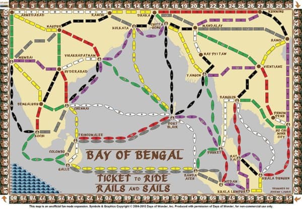 Bay of Bengal (fan expansion for Ticket to Ride)