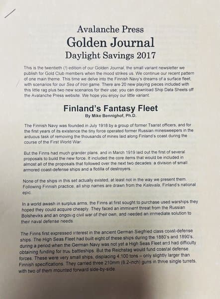 Second World War at Sea: Finland's Fantasy Fleet