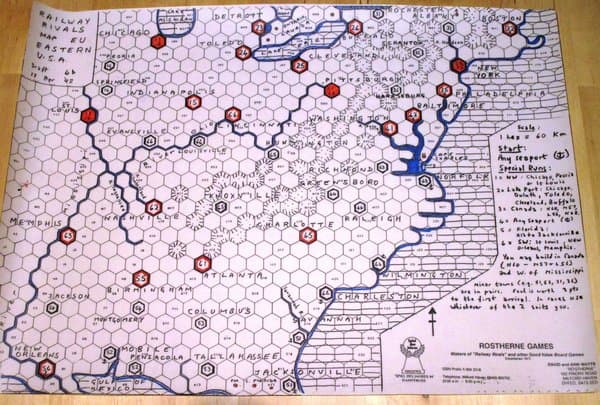 Railway Rivals Map EU: Eastern U.S.A.