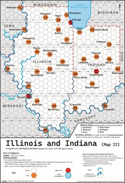 Railway Rivals Map II: Illinois and Indiana