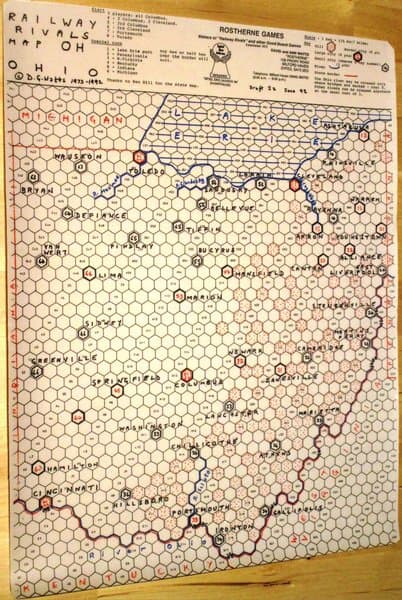 Railway Rivals Map OH: Ohio