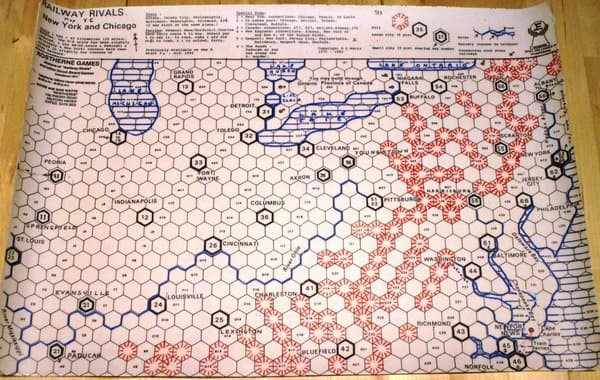 Railway Rivals Map YC: New York and Chicago