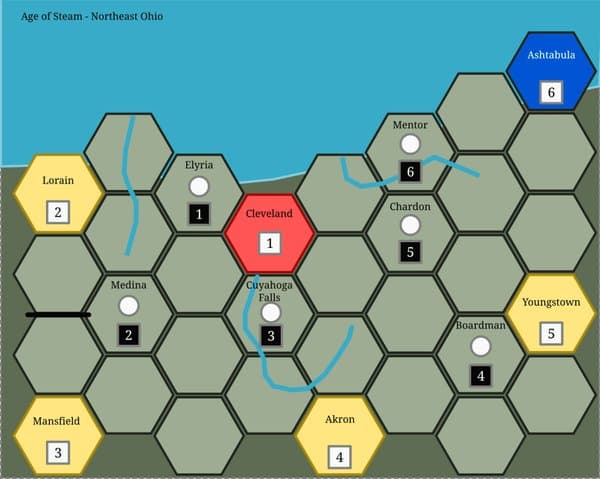 North-East Ohio (fan expansion for Age of Steam)