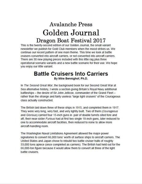 Second World War at Sea: Battle Cruisers into Carriers