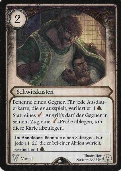 Aventuria: Promokarte "Schwitzkasten"