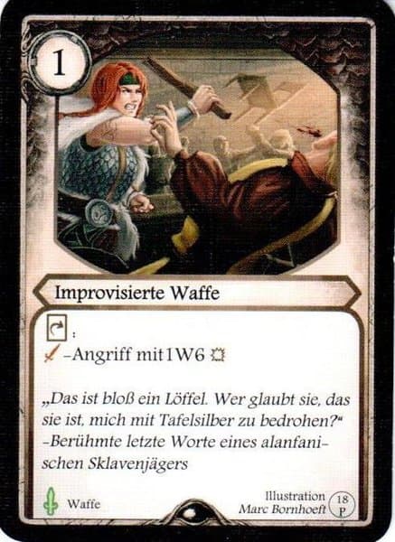 Aventuria: Promokarte "Improvisierte Waffe"
