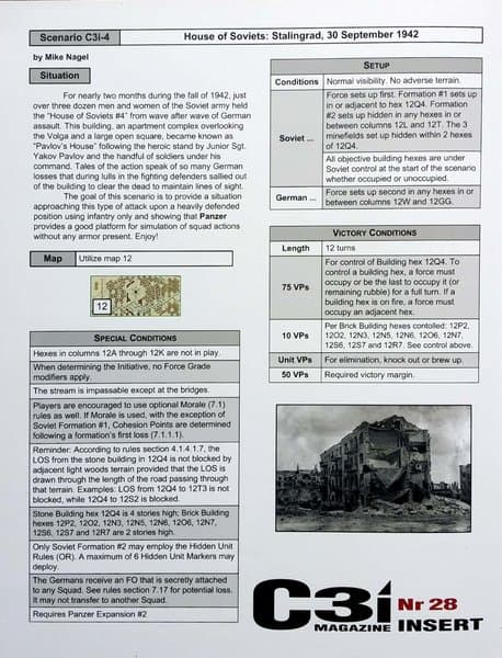 Panzer (Second Edition): C3i #28 Scenarios