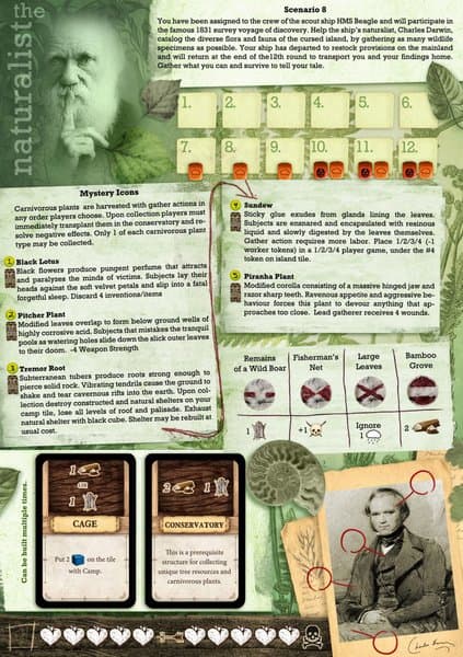 "The Naturalist" Scenario (fan expansion for Robinson Crusoe: Adventures on the Cursed Island)
