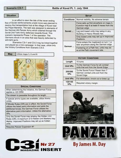 Panzer (Second Edition): C3i #27 Scenarios
