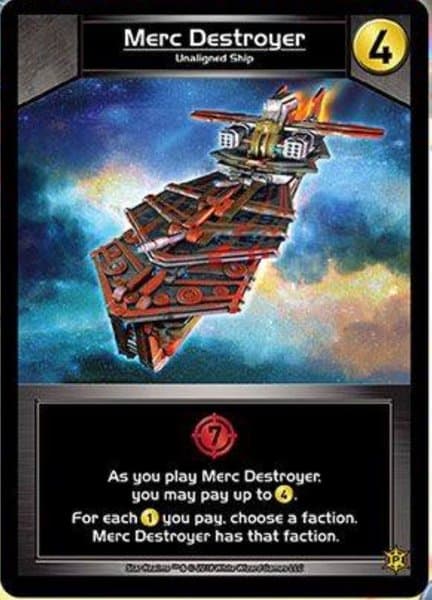 Star Realms: Merc Destroyer Promo Card