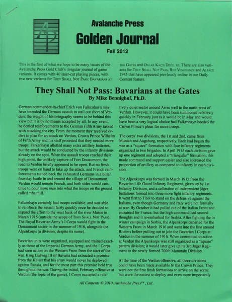 They Shall Not Pass: Bavarians at the Gates