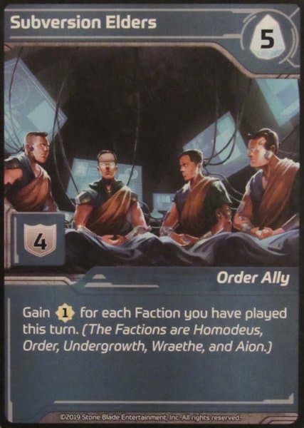 Shards of Infinity: Subversion Elders Promo Card