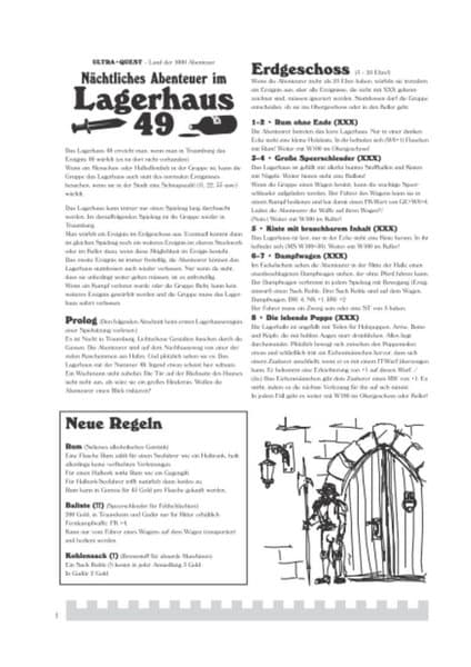 UltraQuest: Gold, Ruhm! und Ehre! – Lagerhaus 49
