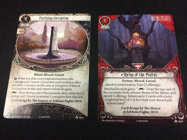 Arkham Horror: The Card Game – Beta Cards from Arkham Night 2019