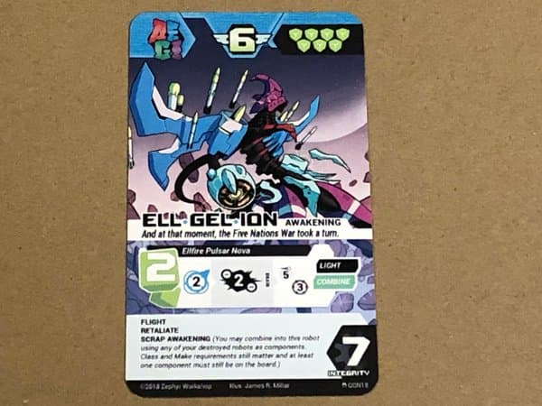 A.E.G.I.S.: Combining Robot Strategy Game – Ell Gel Ion Promo Card