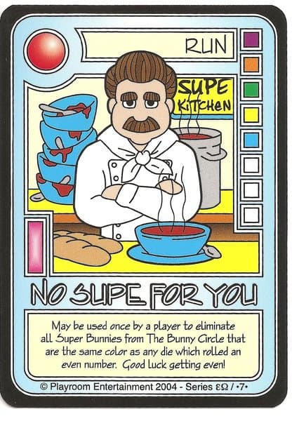 Killer Bunnies and the Quest for the Magic Carrot: No Supe For You Promo Card