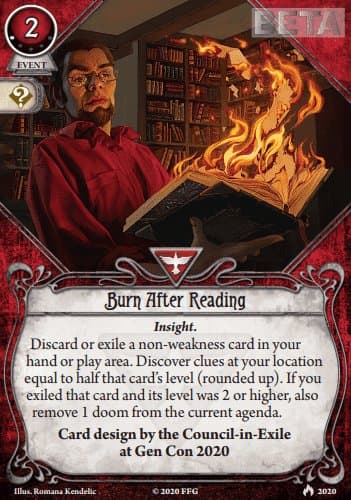Arkham Horror: The Card Game – Beta Card from Gen Con Online 2020