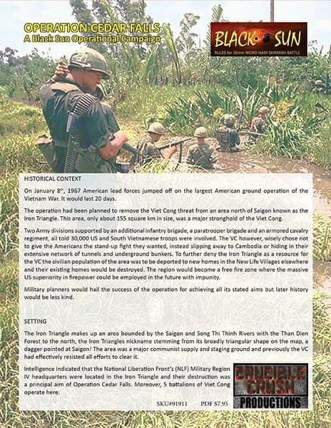 Operation Cedar Falls: A Black Sun Operational Campaign