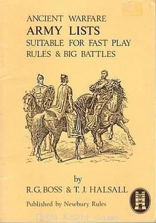 Ancient Warfare Army Lists suitable for Fast Play Rules & Big Battles