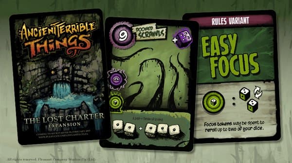 Ancient Terrible Things: Easy Focus and Doomed Scrawls Promo Cards