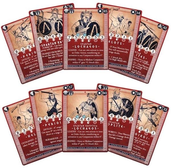 Mortal Gods: Spartan Card Set & Rules Booklet