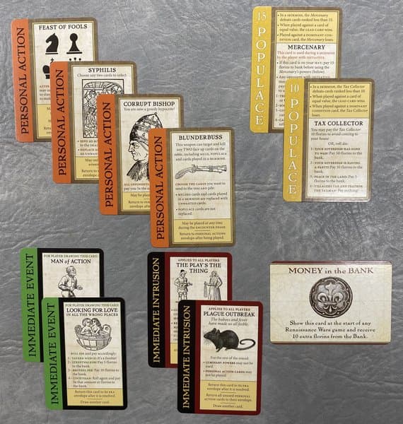 Renaissance Wars: Kickstarter Exclusive Stretch Goal Cards