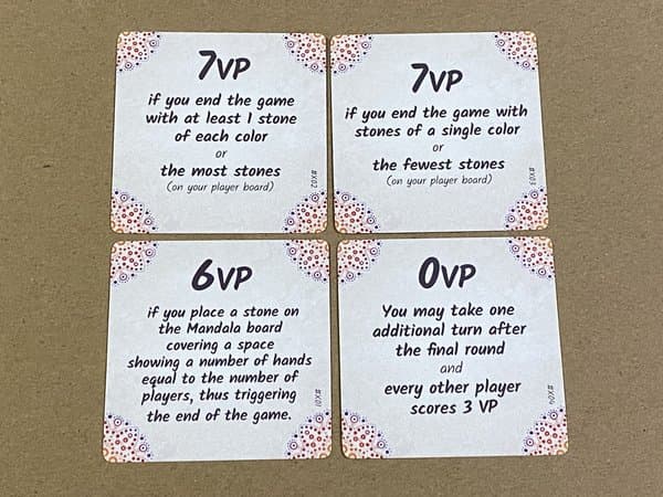 Mandala Stones: Dice Tower 2021 Objective Cards